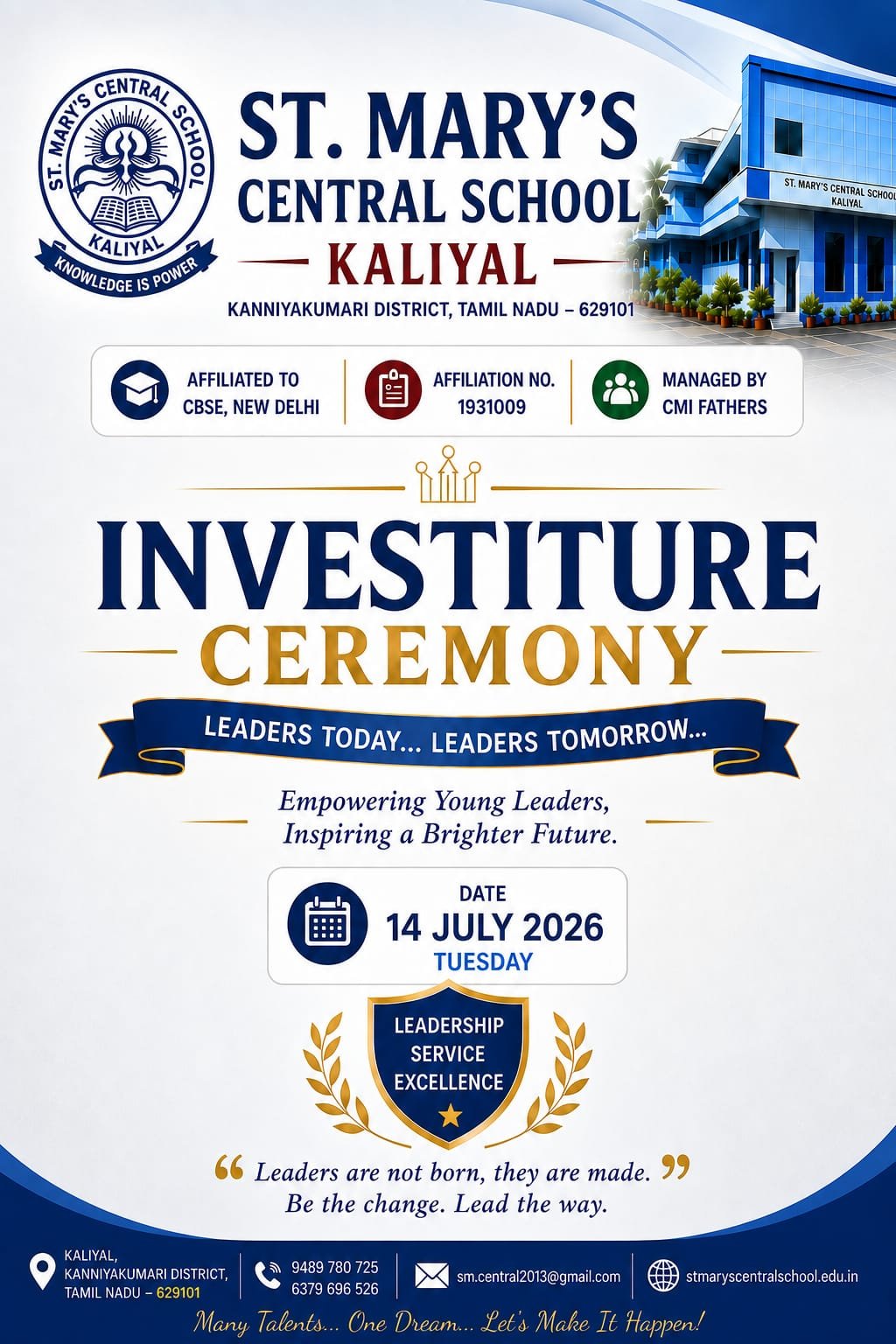 INVESTITURE CEREMONY 2026-2027
